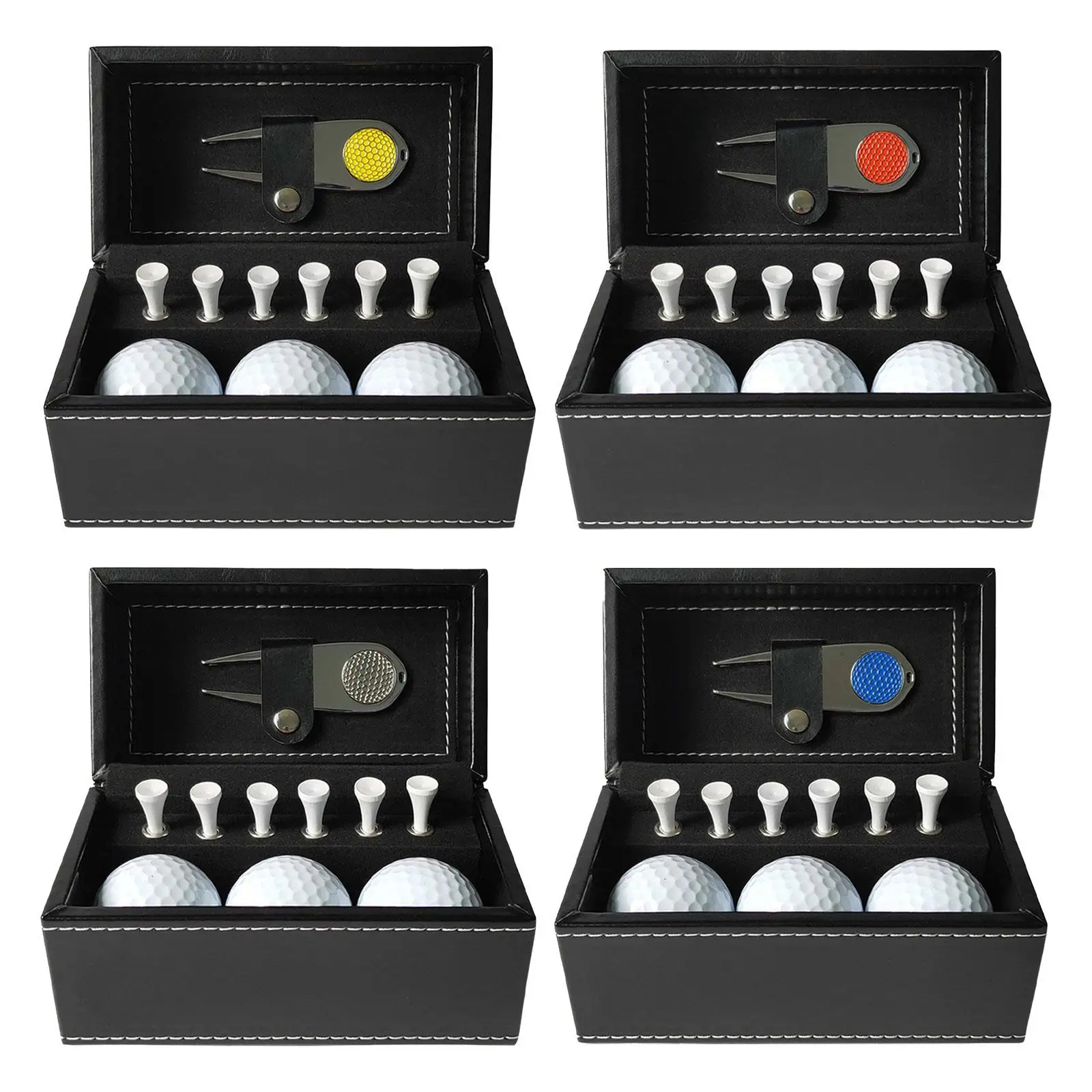 Golf Ball Gift Set, Golf Gift for Men, Golf Balls for Dad, Mom, and Golfers - Includes 3 Balls, 6 Tees, and 1 Divot Tool