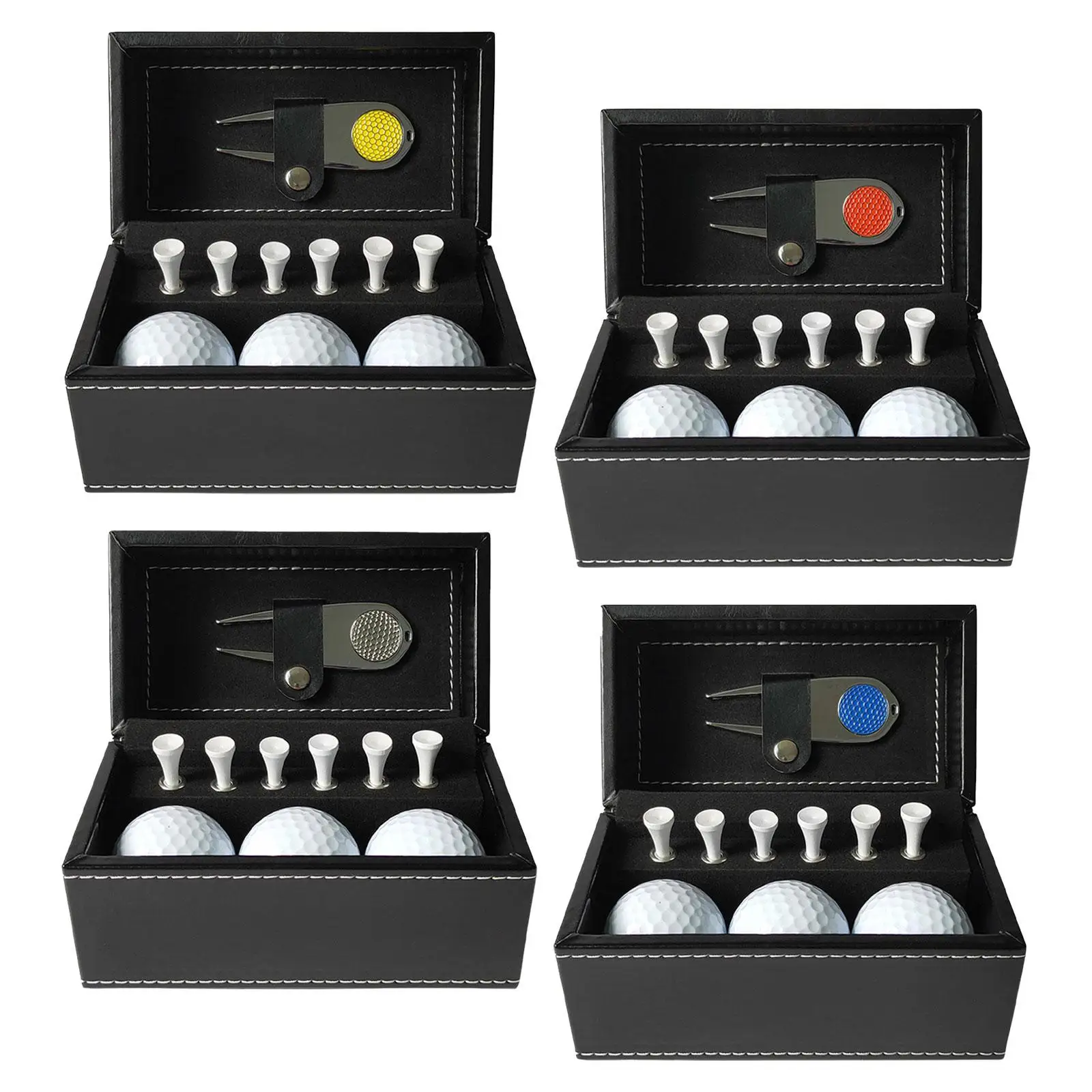 Golf Ball Gift Set, Golf Gift for Men, Golf Balls for Dad, Mom, and Golfers - Includes 3 Balls, 6 Tees, and 1 Divot Tool